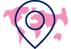 illustrated icon depicting a map waypoint 